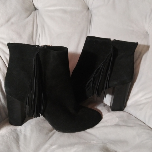 Jessica Simpson Shoes Jessica Simpson Black Fringe Boots Size 1